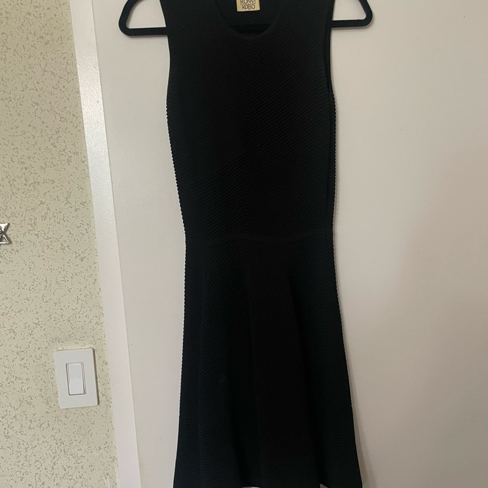 Torn by Ronny Kobo Black Sheath Midi Dress